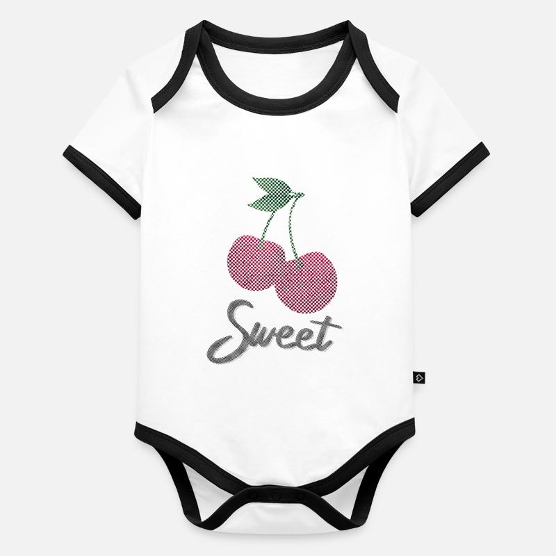 Süße Kirsche Frucht Erdbeere Geschenk kirschbaum Baby Bio-Kurzarm-Kontrastbody
