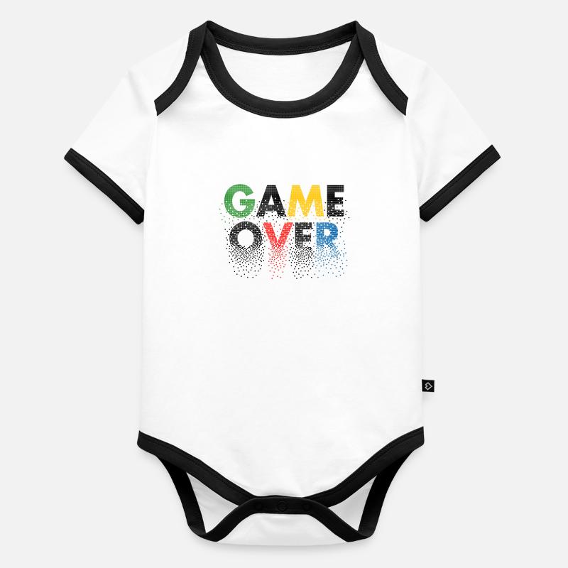 Game Over - excellente idée cadeau Body Bébé bio contrasté manches courtes
