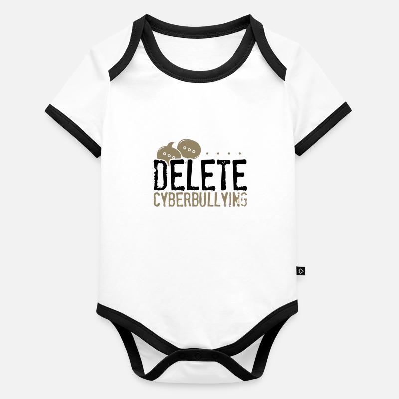 Anti-Mobbing-Geschenke Löschen Sie Cybermobbing-Geschenke Baby Bio-Kurzarm-Kontrastbody