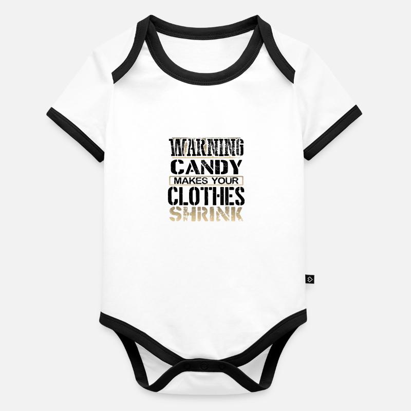 Candy Lover Gifts Warning Candy Makes Clothes Organic Baby Contrasting Bodysuit