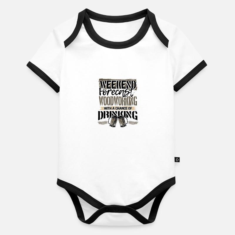 Prévisions de fin de semaine de cadeaux pour les menuisiers Menuiserie et Body Bébé bio contrasté manches courtes