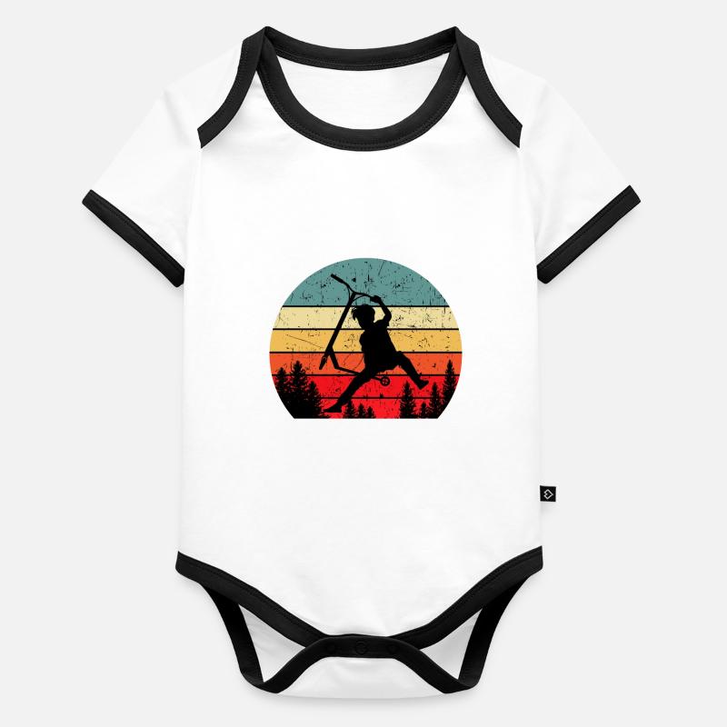 Scooter Body Bébé bio contrasté manches courtes