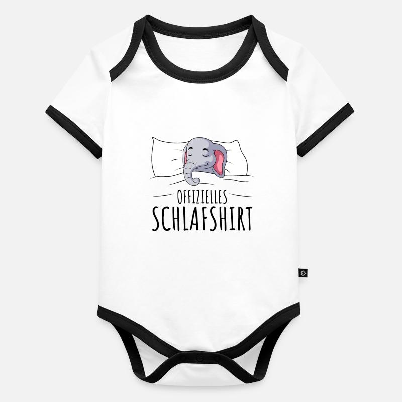 Elefant Baby Bio-Kurzarm-Kontrastbody