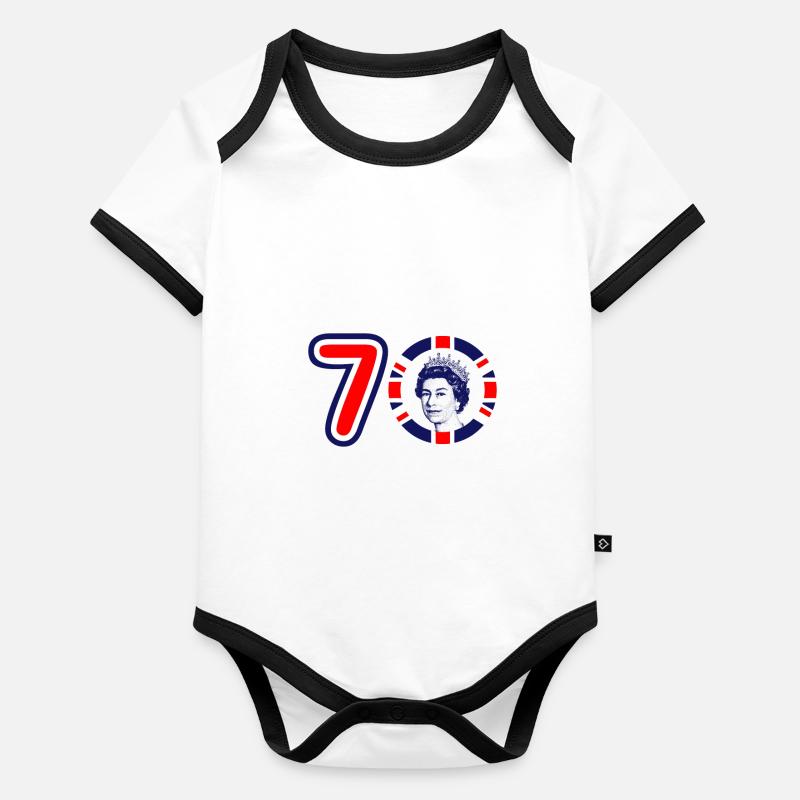 The Queens Platinum Jubilee 2022 | UK Organic Baby Contrasting Bodysuit