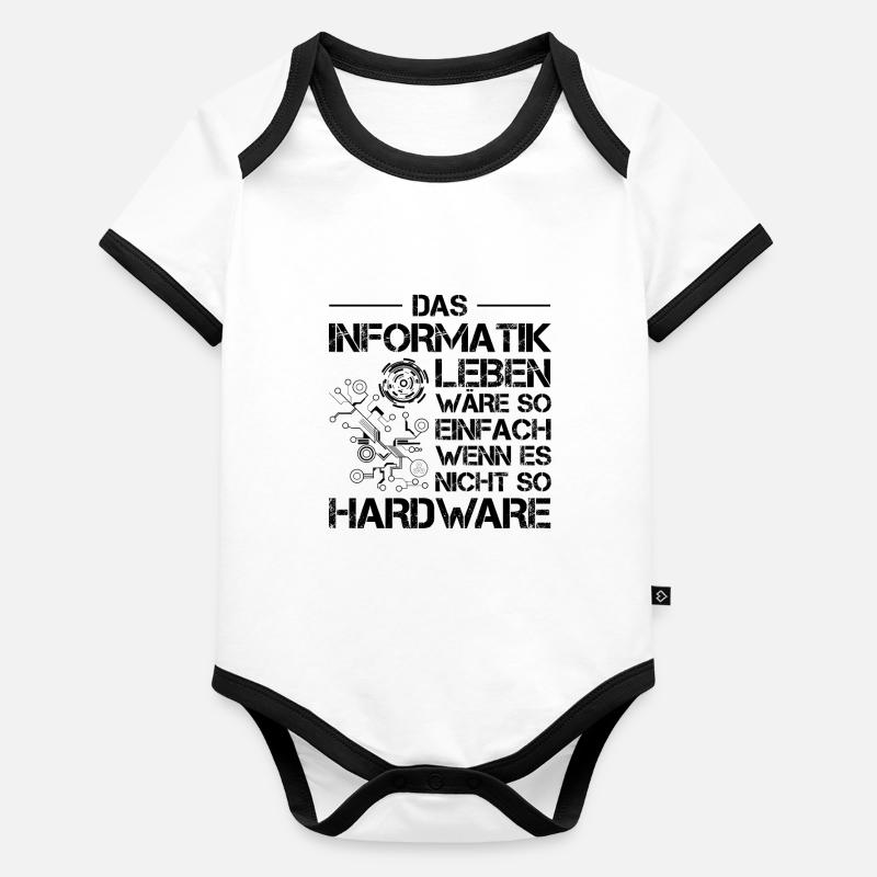 Lustiges Informatiker Informatik Hardware Nerd IT Baby Bio-Kurzarm-Kontrastbody