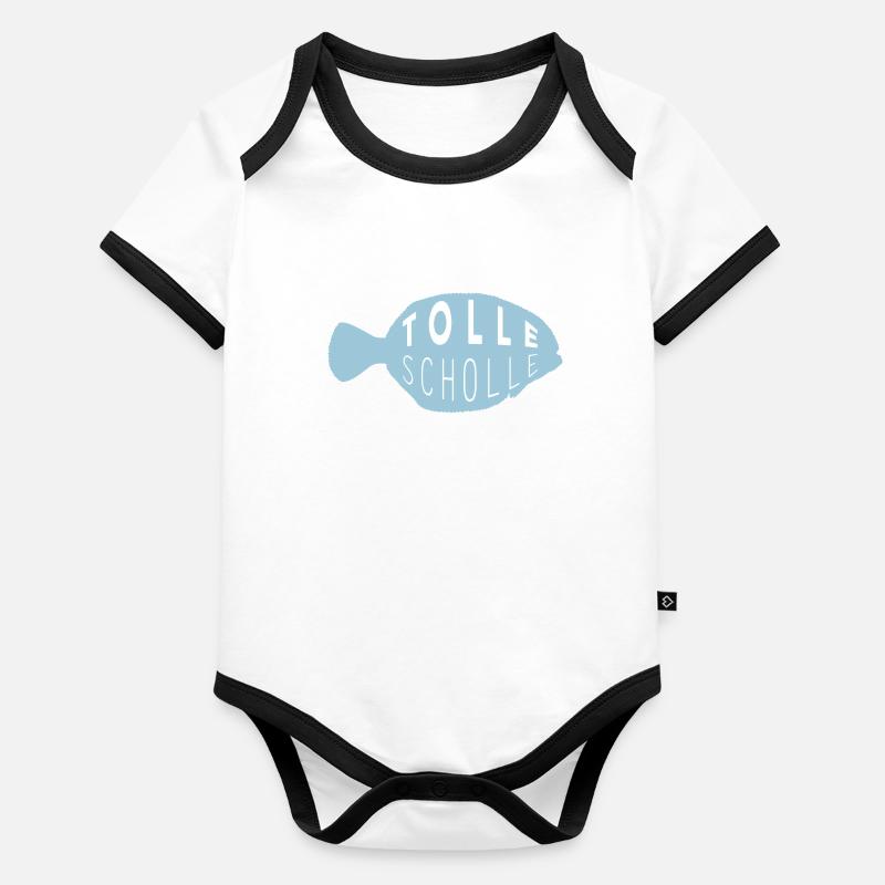 tolle scholle Baby Bio-Kurzarm-Kontrastbody
