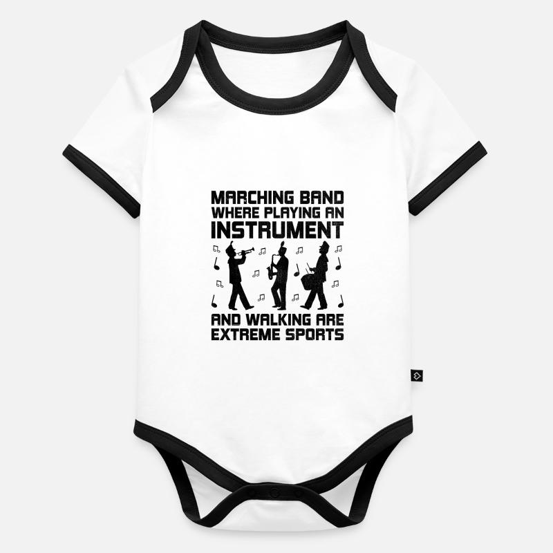 Marching Band Sayings Funny Marching Instruments Organic Baby Contrasting Bodysuit