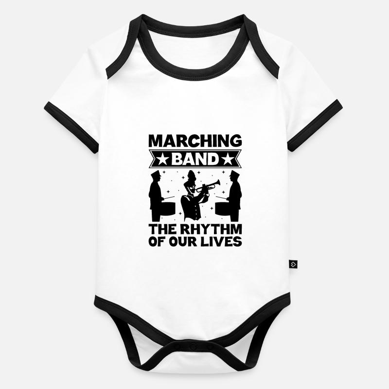 Marching Band Sayings Funny Marching Instruments Organic Baby Contrasting Bodysuit
