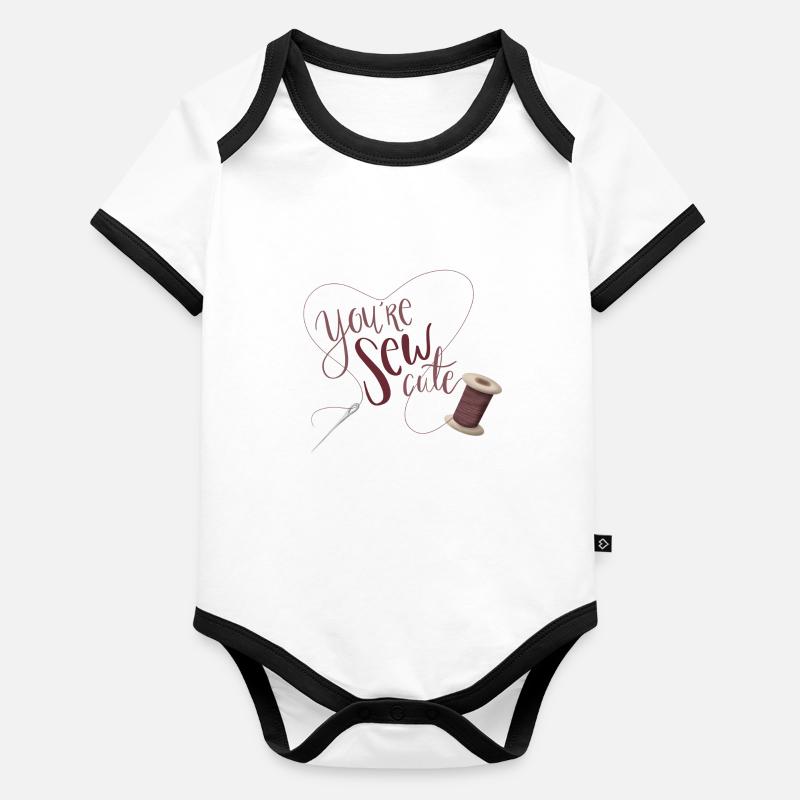 Tu es mignon Body Bébé bio contrasté manches courtes