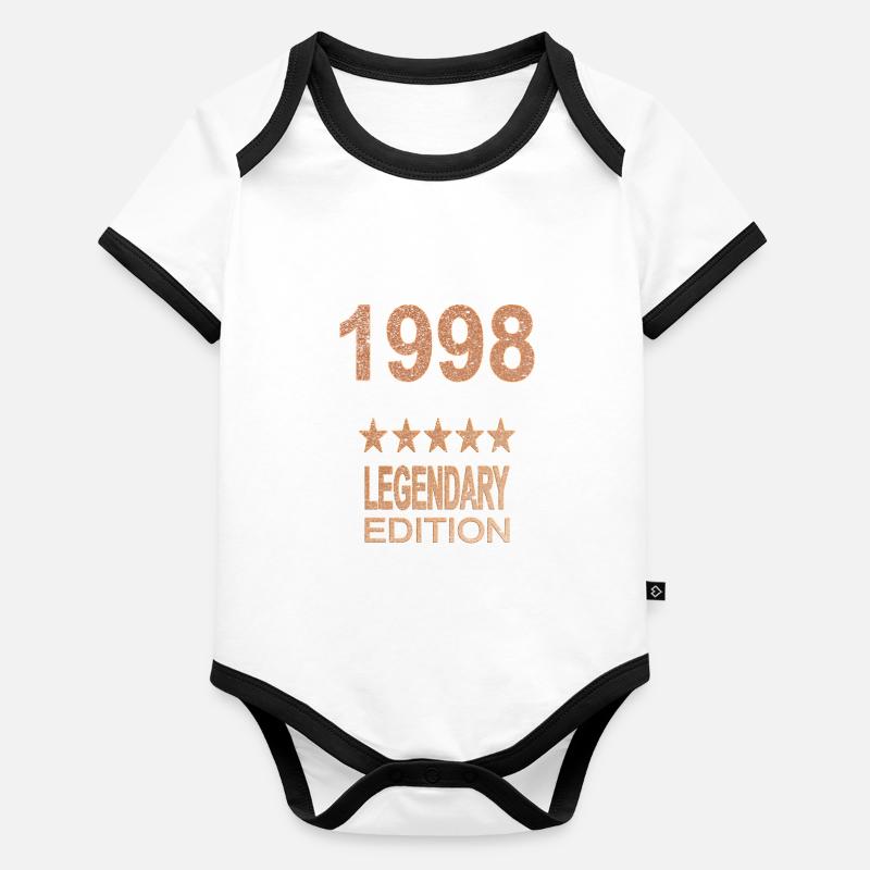 Édition légendaire de 1998 Body Bébé bio contrasté manches courtes