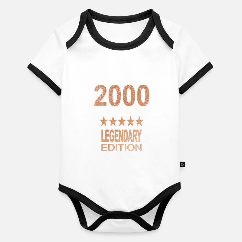 Édition légendaire 2000 Body Bébé bio contrasté manches courtes
