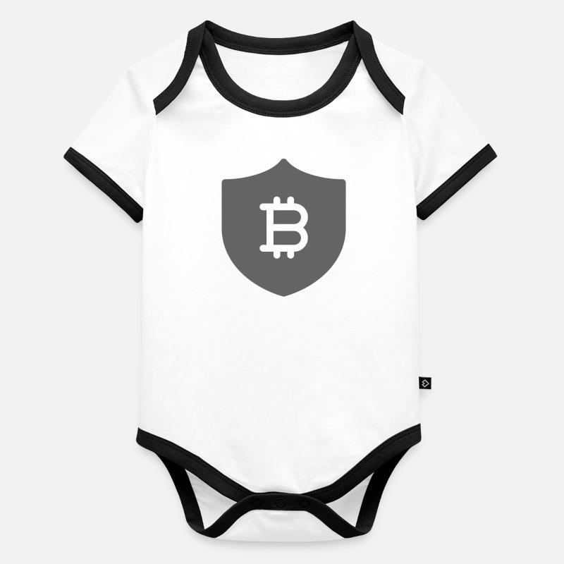 Crypto Bitcoin Body Bébé bio contrasté manches courtes
