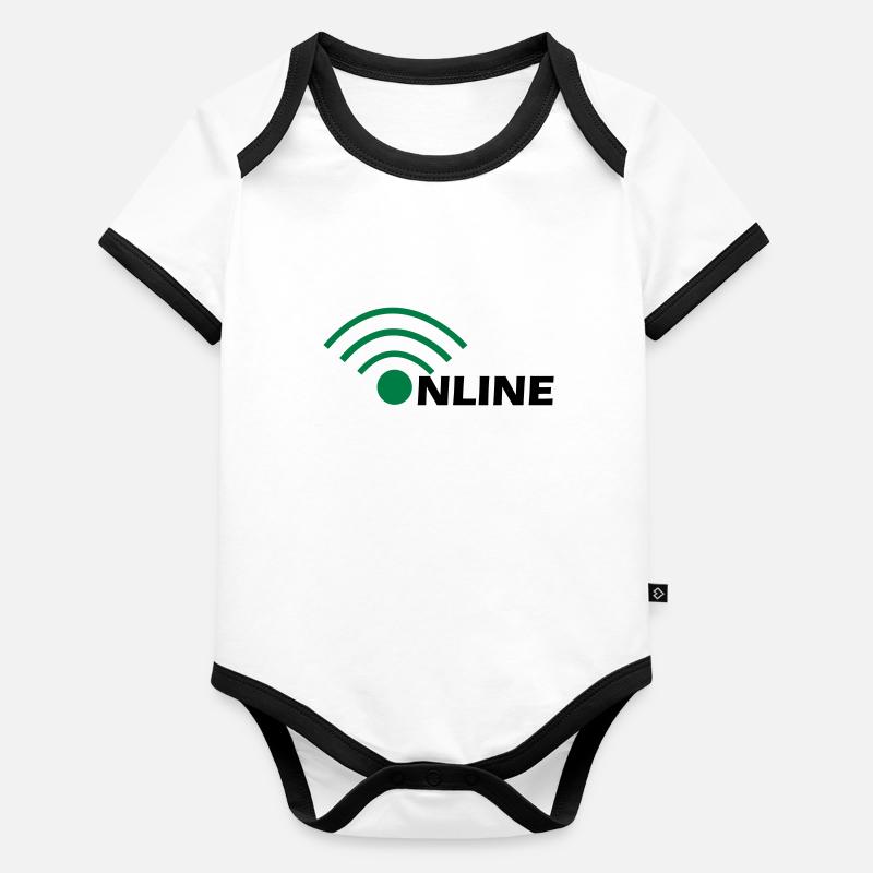 en ligne Body Bébé bio contrasté manches courtes