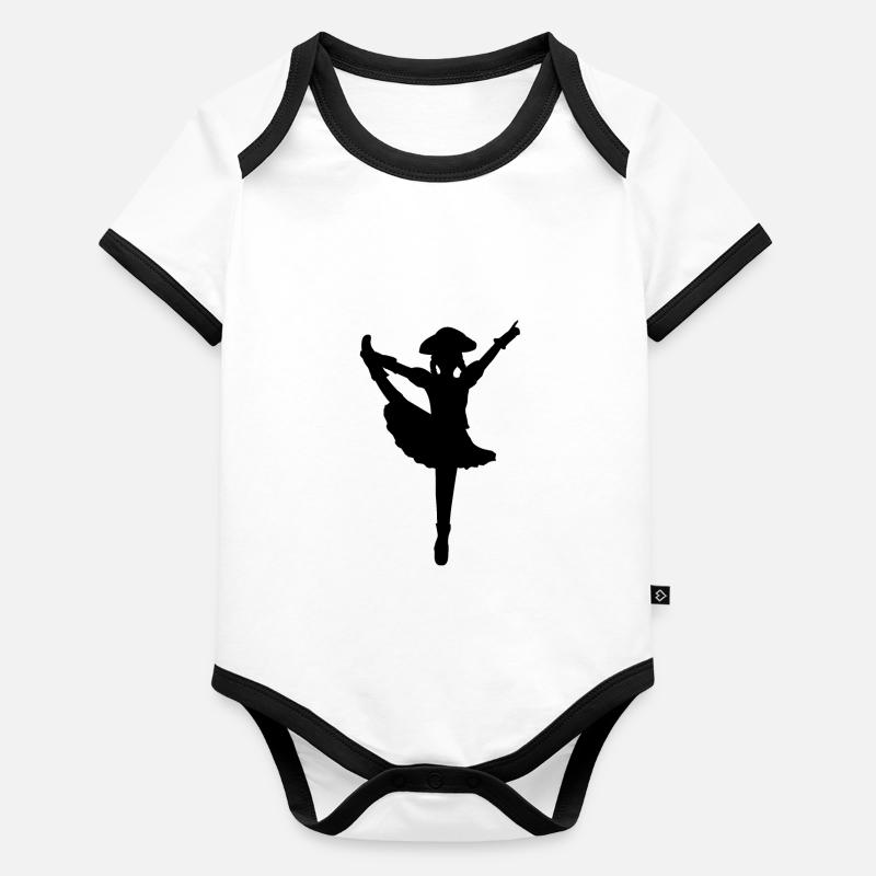 Garde de carnaval dansant le Mardi Gras Body Bébé bio contrasté manches courtes