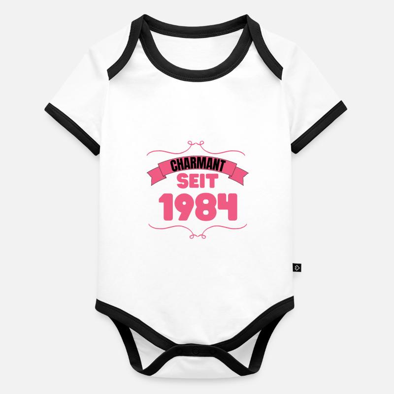 Charmant seit 1983 Geburtstagsfeier 40. Geburtstag Baby Bio-Kurzarm-Kontrastbody