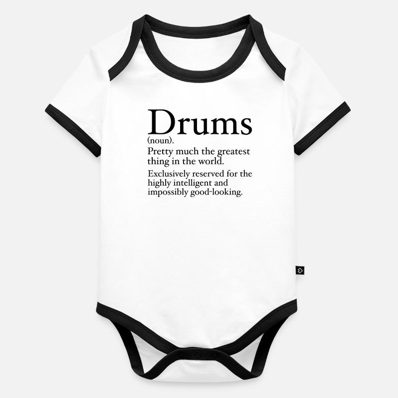 Drôle Drummer Définition Body Bébé bio contrasté manches courtes