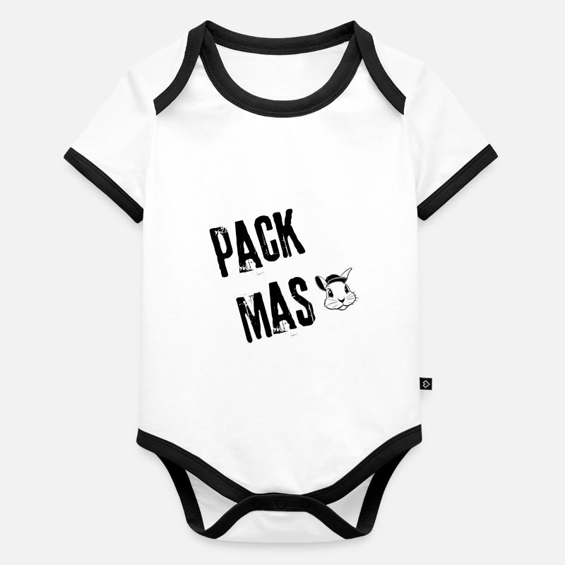 PackMas_Courage | Redewendung Baby Bio-Kurzarm-Kontrastbody