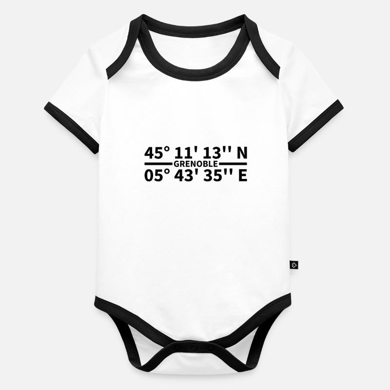 Coordonnées de Grenoble Body Bébé bio contrasté manches courtes