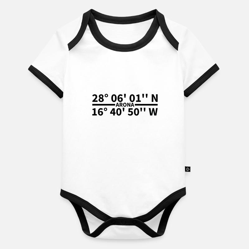 Coordonnées Arona Body Bébé bio contrasté manches courtes
