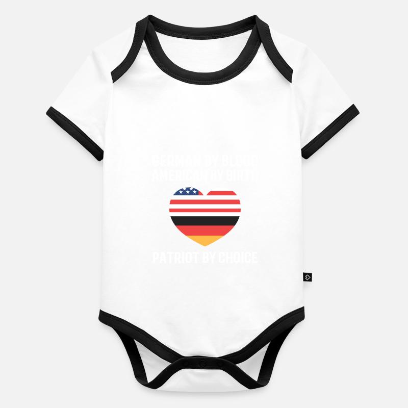 American German Organic Baby Contrasting Bodysuit