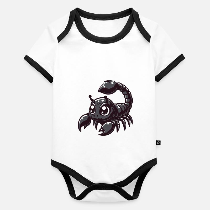 Bébé Scorpion Body Bébé bio contrasté manches courtes