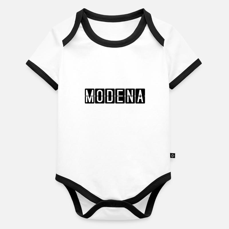 Panneau de l’aéroport de Modène Body Bébé bio contrasté manches courtes