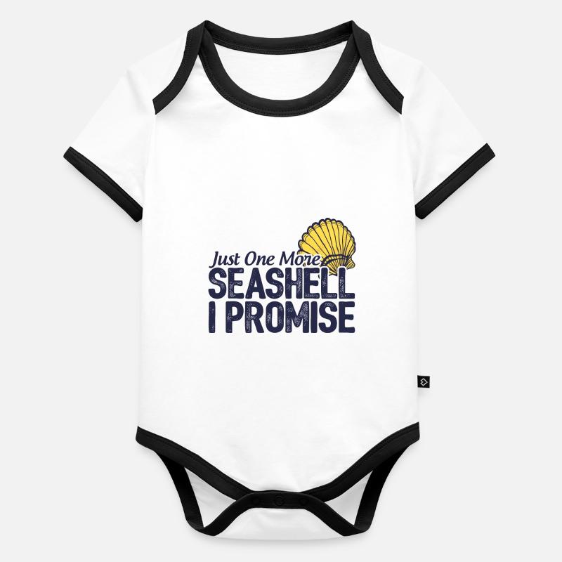 Just One More Seashell I Promise Scuba Diver Divin Baby Bio-Kurzarm-Kontrastbody