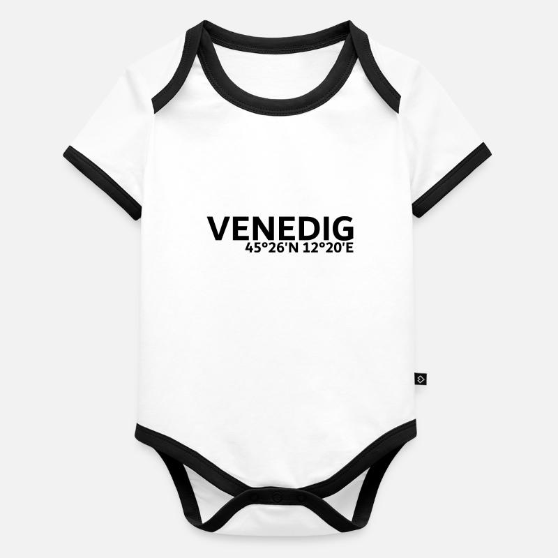 Coordonnées de Venise Body Bébé bio contrasté manches courtes