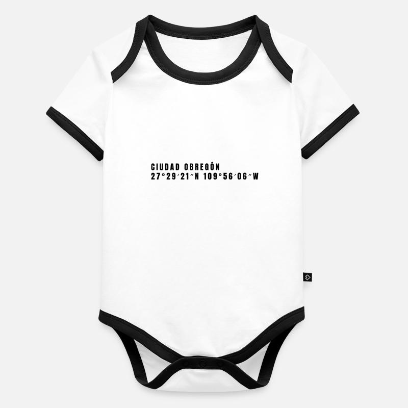Coordonnées Sonora, Mexique Body Bébé bio contrasté manches courtes