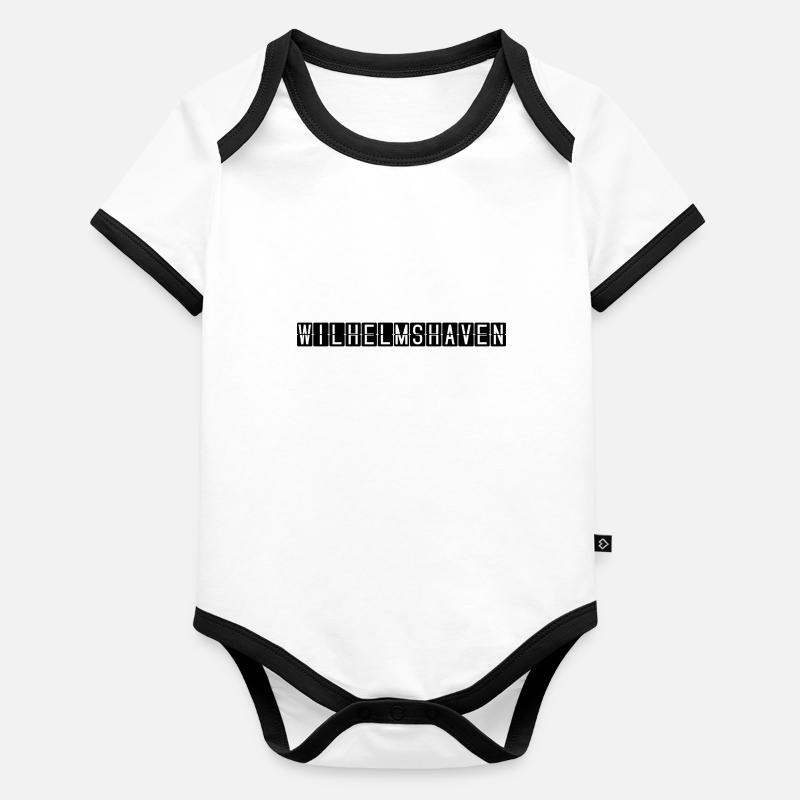 Panneau de l’aéroport de Wilhelmshaven Body Bébé bio contrasté manches courtes