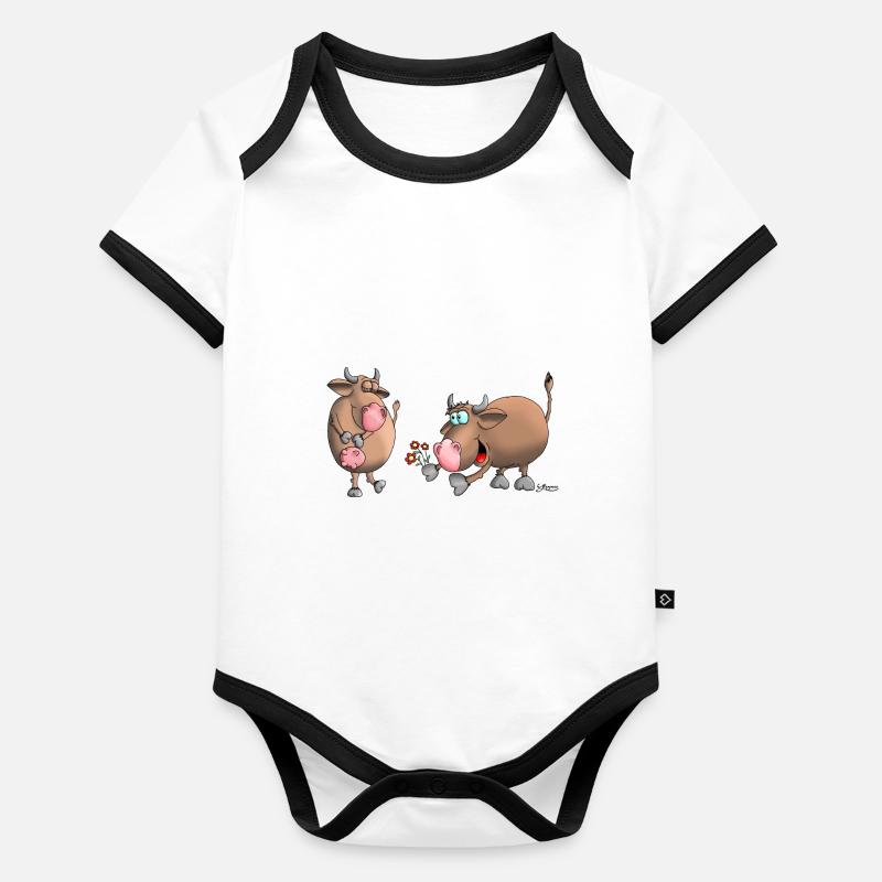 Glückwunsch Baby Bio-Kurzarm-Kontrastbody