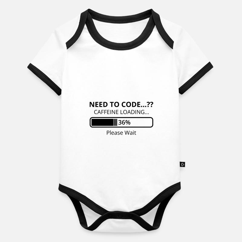 Need To Code Caffeine Loading Please Wait Develope Baby Bio-Kurzarm-Kontrastbody