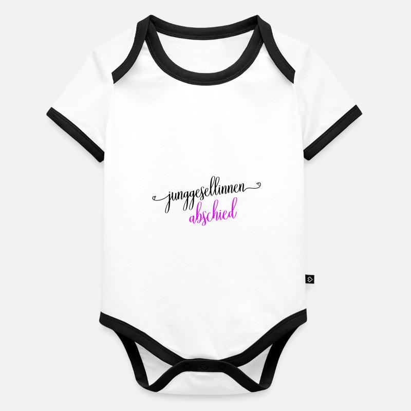 Hen Party Saying Organic Baby Contrasting Bodysuit