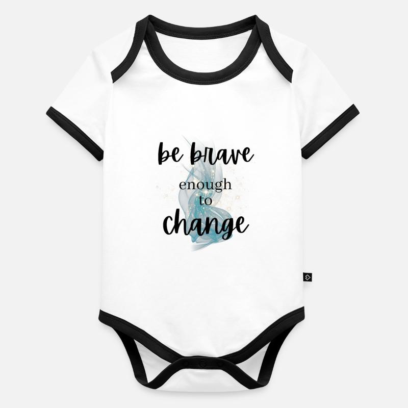 POSITIVE ATTITUDE MINDSET Motivation Organic Baby Contrasting Bodysuit