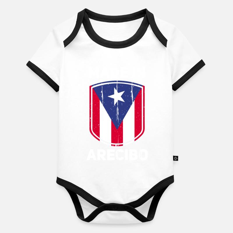 Puerto Rico Baby Bio-Kurzarm-Kontrastbody