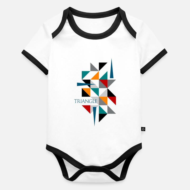 triangle Organic Baby Contrasting Bodysuit