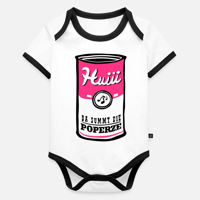 Poperze Baby Bio-Kurzarm-Kontrastbody