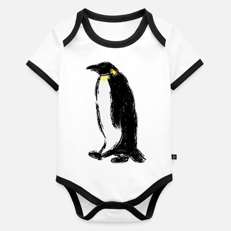 Emperor Penguin / Emperor Penguin Design I Organic Baby Contrasting Bodysuit