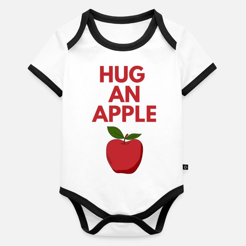 HUG AN APPLE Organic Baby Contrasting Bodysuit