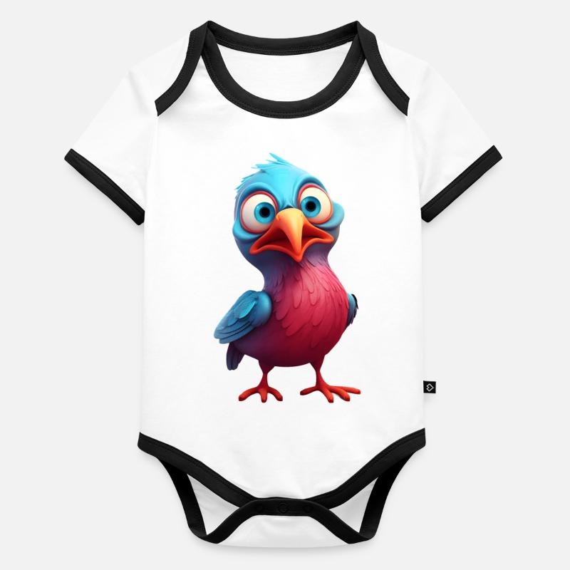 Flattermann en état de choc Body Bébé bio contrasté manches courtes