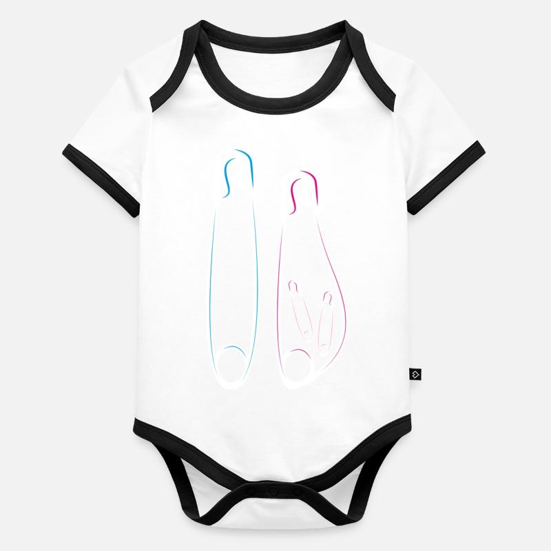 Announcement twins birth daughters Organic Baby Contrasting Bodysuit