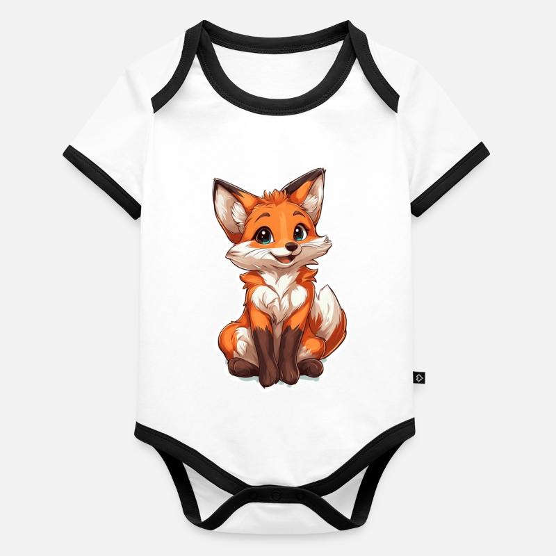 Fox Organic Baby Contrasting Bodysuit