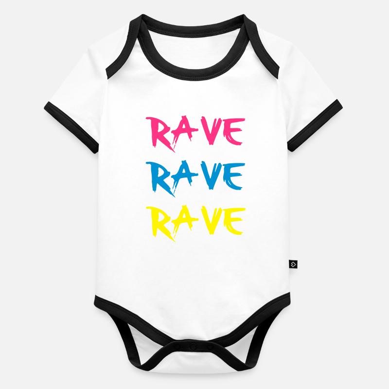 Rave Body Bébé bio contrasté manches courtes