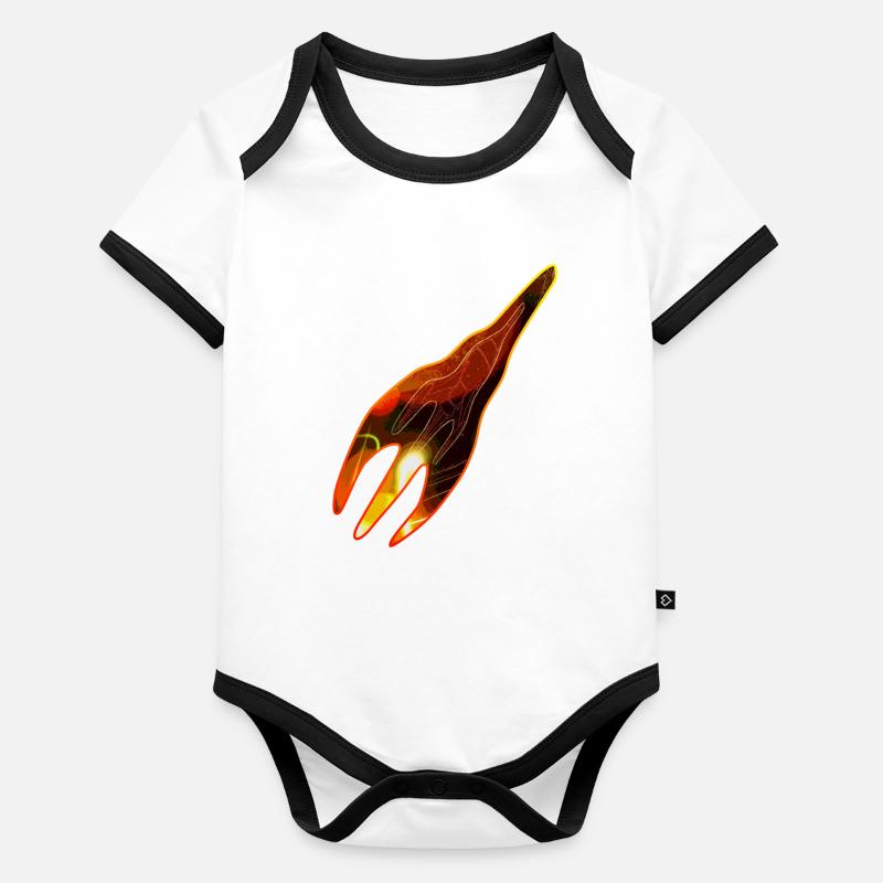 Psy Rocket Baby Bio-Kurzarm-Kontrastbody