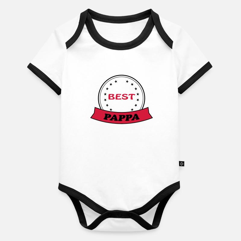 BEST PAPPA Body Bébé bio contrasté manches courtes