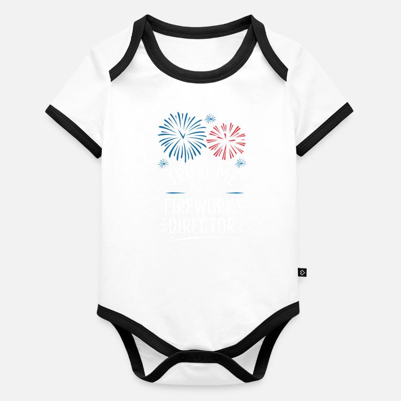 Pyrotechnics Fireworks Pyrotechnics Organic Baby Contrasting Bodysuit