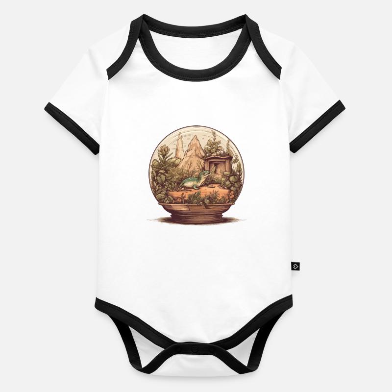 Terrarium Baby Bio-Kurzarm-Kontrastbody