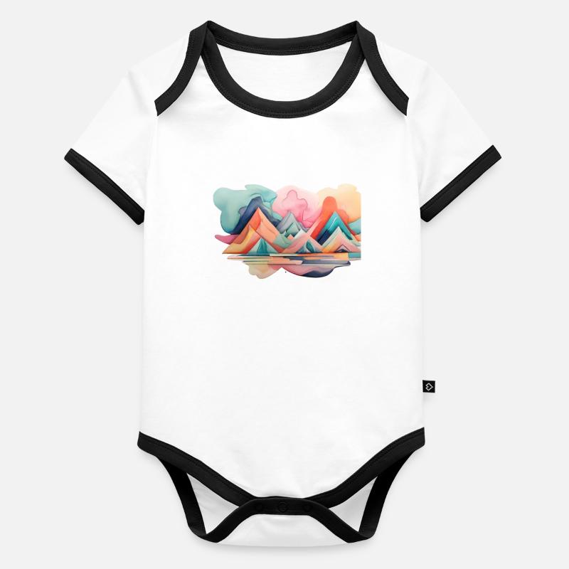 Design Body Bébé bio contrasté manches courtes