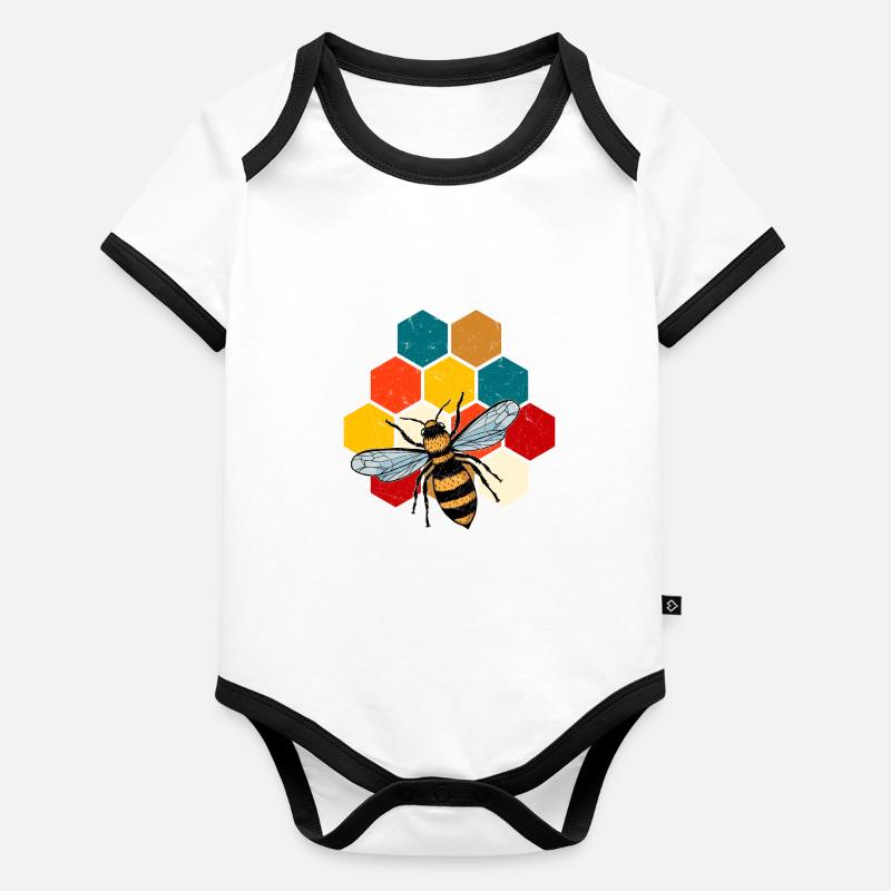 honeycomb Organic Baby Contrasting Bodysuit