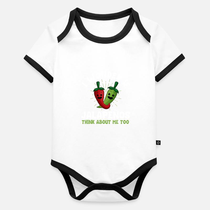 Jalapenos Body Bébé bio contrasté manches courtes